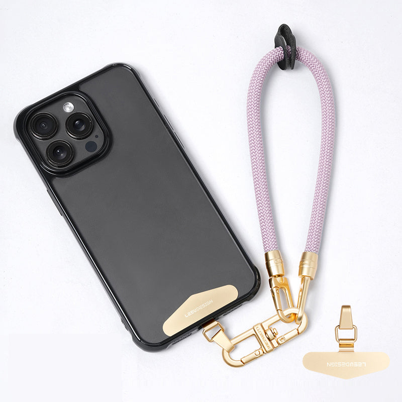 LEEU DESIGN 30cm Smartphone Strap Cell Phone Polyester Lanyard with Metal Tether Tab LEEU DESIGN 30cm Smartphone Strap Cell Phone Polyester Lanyard with Metal Tether Tab